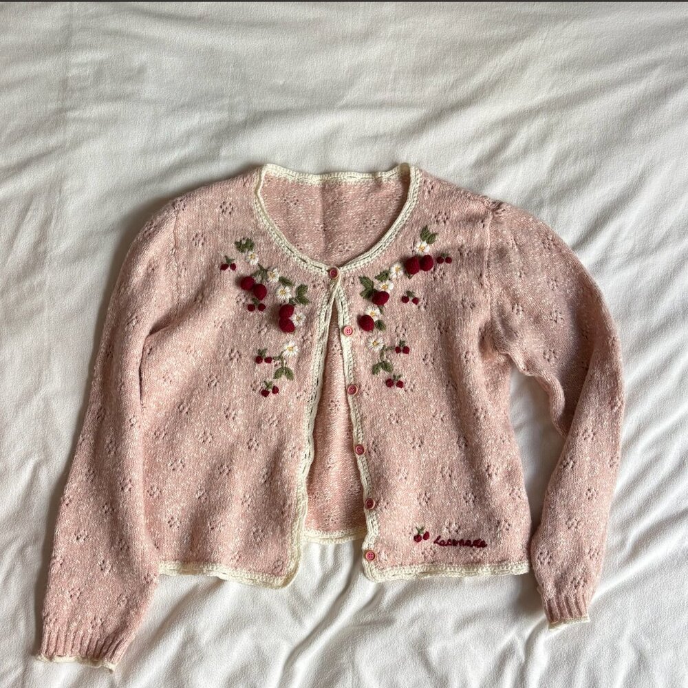 Lacemade Strawberry Cottagecore Sweater